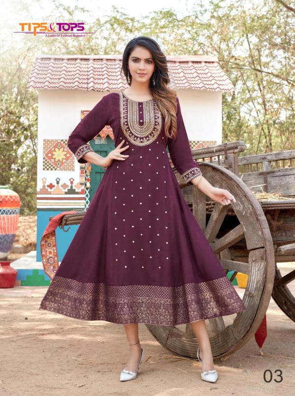 Tips & Tops Span Beautiful Ethnic Wear Kurti 